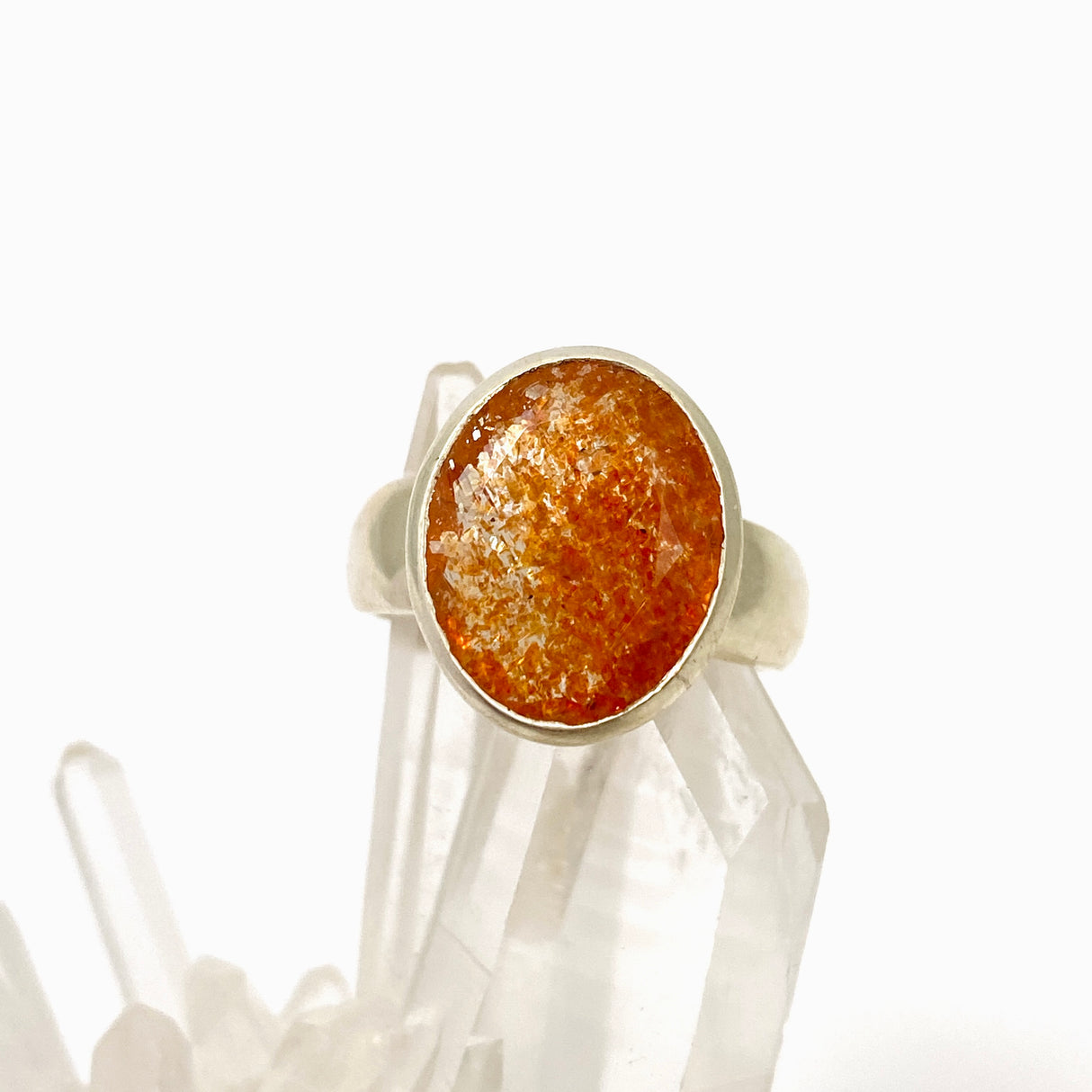 Sunstone Oval Faceted Ring Size 7 PRGJ757