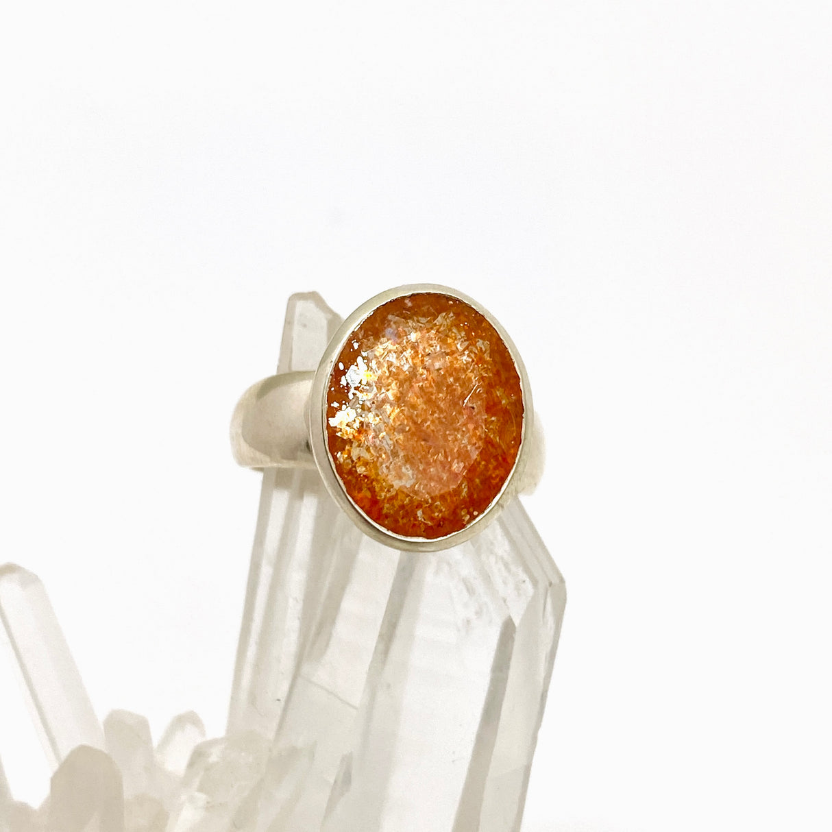 Sunstone Oval Faceted Ring Size 7 PRGJ757