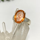 Sunstone Oval Faceted Ring Size 9 PRGJ566