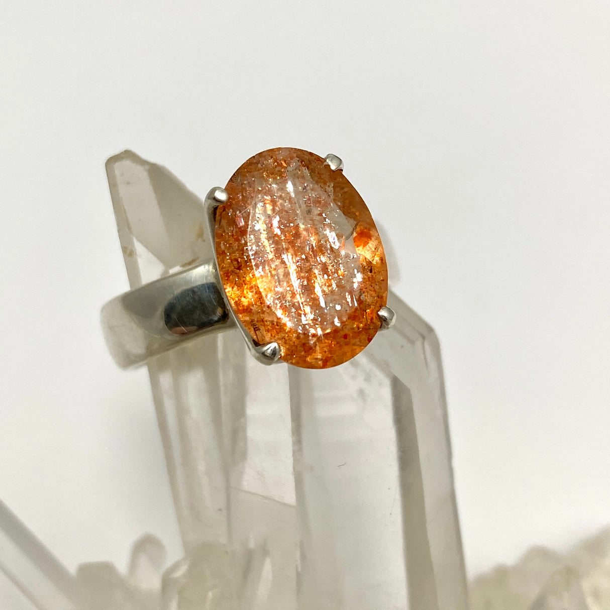 Sunstone Oval Faceted Ring Size 9 PRGJ566