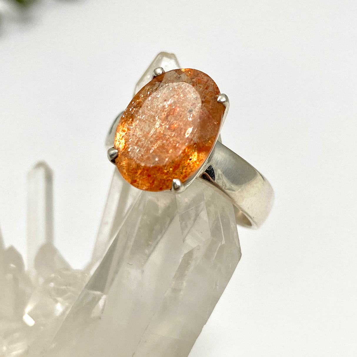 Sunstone Oval Faceted Ring Size 9 PRGJ566