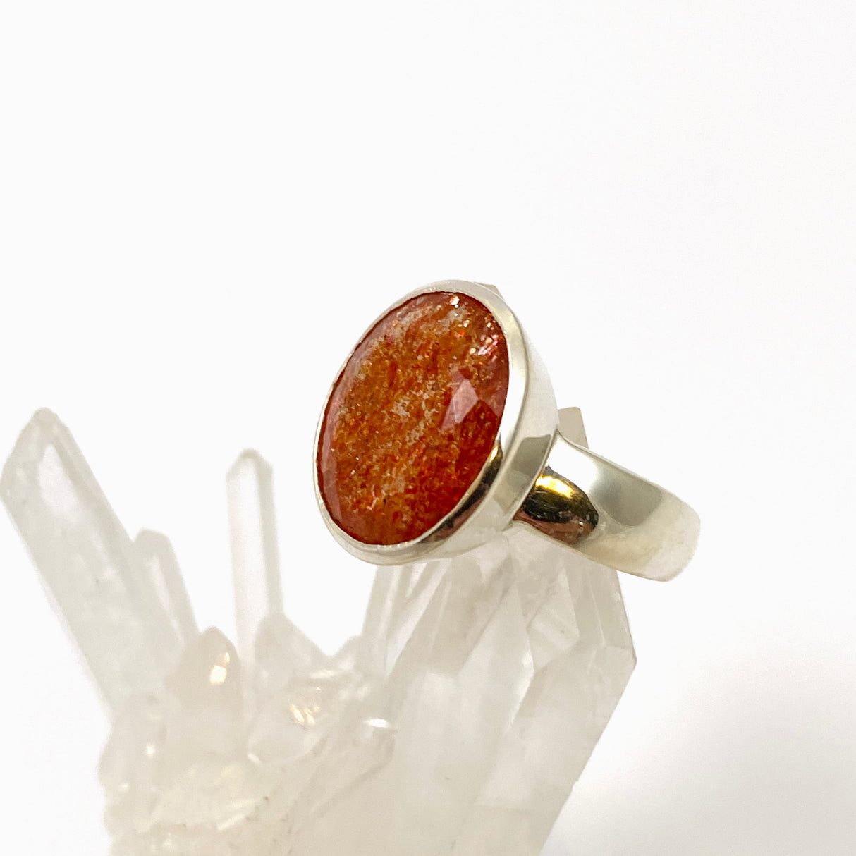 Sunstone Oval Faceted Ring Size 9 PRGJ758