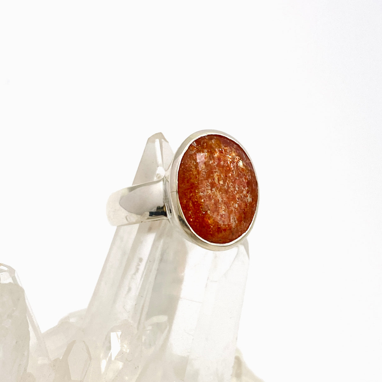 Sunstone Oval Faceted Ring Size 9 PRGJ758