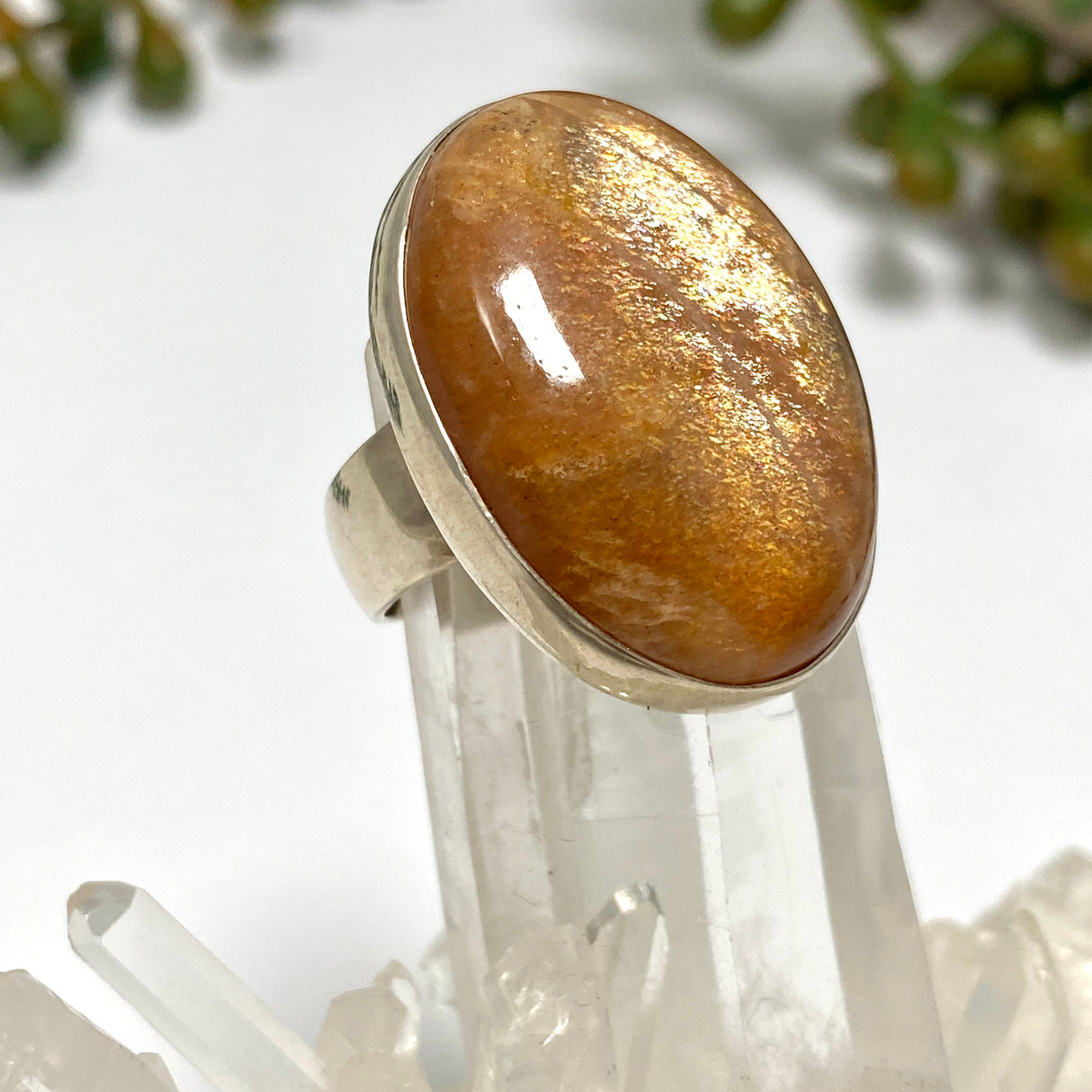 Sunstone oval ring s.8 KPGJ196