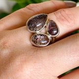 Super Seven Inclusion Quartz Multi-stone Cabochon Ring Size 6.5 PRGJ585