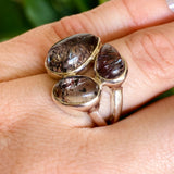 Super Seven Inclusion Quartz Multi-stone Cabochon Ring Size 6.5 PRGJ585