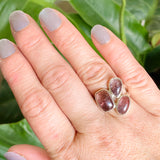 Super Seven Inclusion Quartz Multi-stone Cabochon Ring Size 7.5 PRGJ588