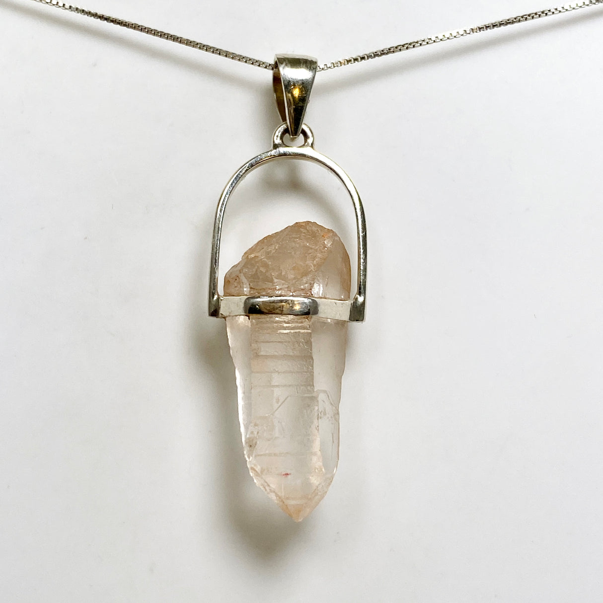 Tangerine Lemurian Quartz Raw Crystal Pendant  PPGJ1272