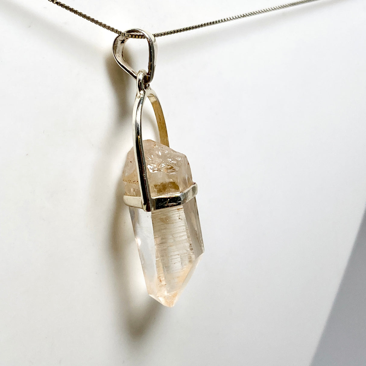 Tangerine Lemurian Quartz Raw Crystal Pendant  PPGJ1273