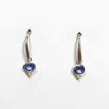 Tanzanite Oval Cabochon Earrings in a decorative settings PEGJ183