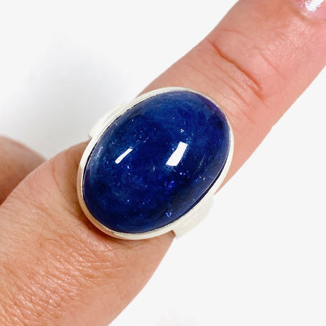 Tanzanite Oval Cabochon Ring s.8.5 PRGJ297 - Nature's Magick