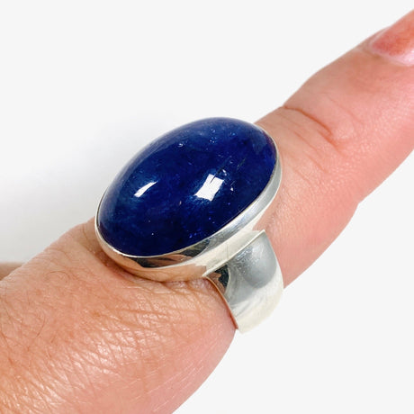 Tanzanite Oval Cabochon Ring s.8.5 PRGJ297 - Nature's Magick