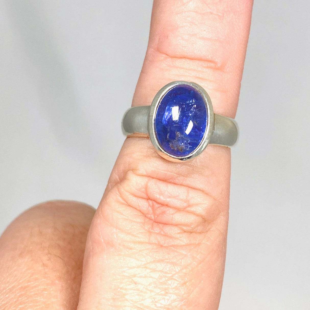 Tanzanite Oval Cabochon Ring Size 7.5 PRGJ512