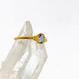 Tanzanite Oval Faceted 2.5 micron Gold Plated Ring Size 7 PRGJ991