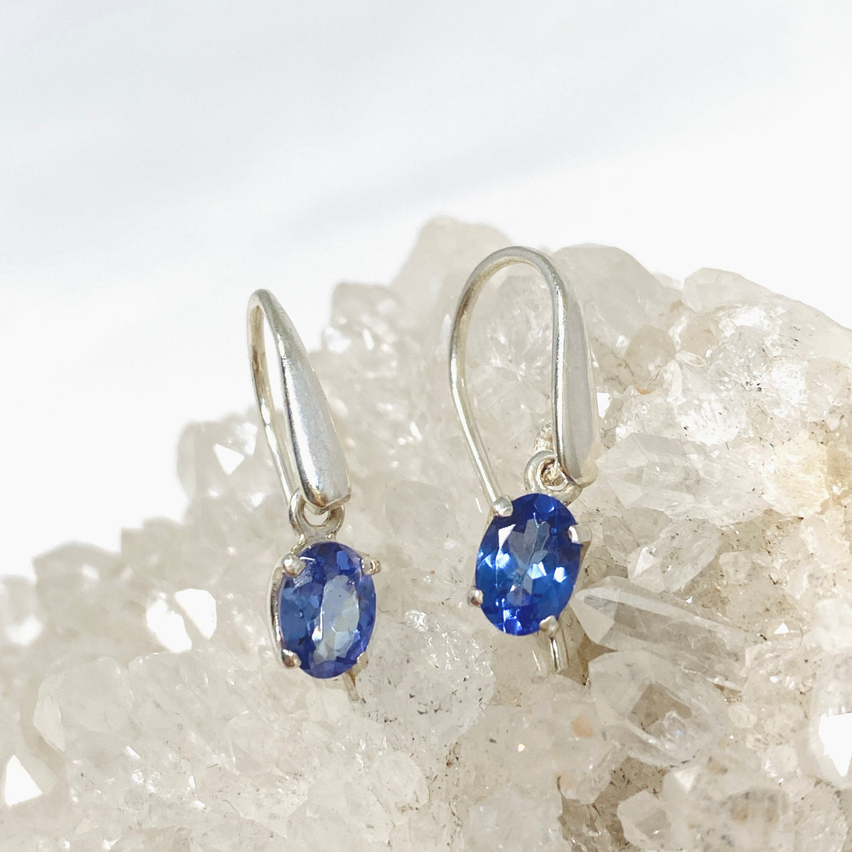 Tanzanite Oval Faceted Earrings PEGJ179