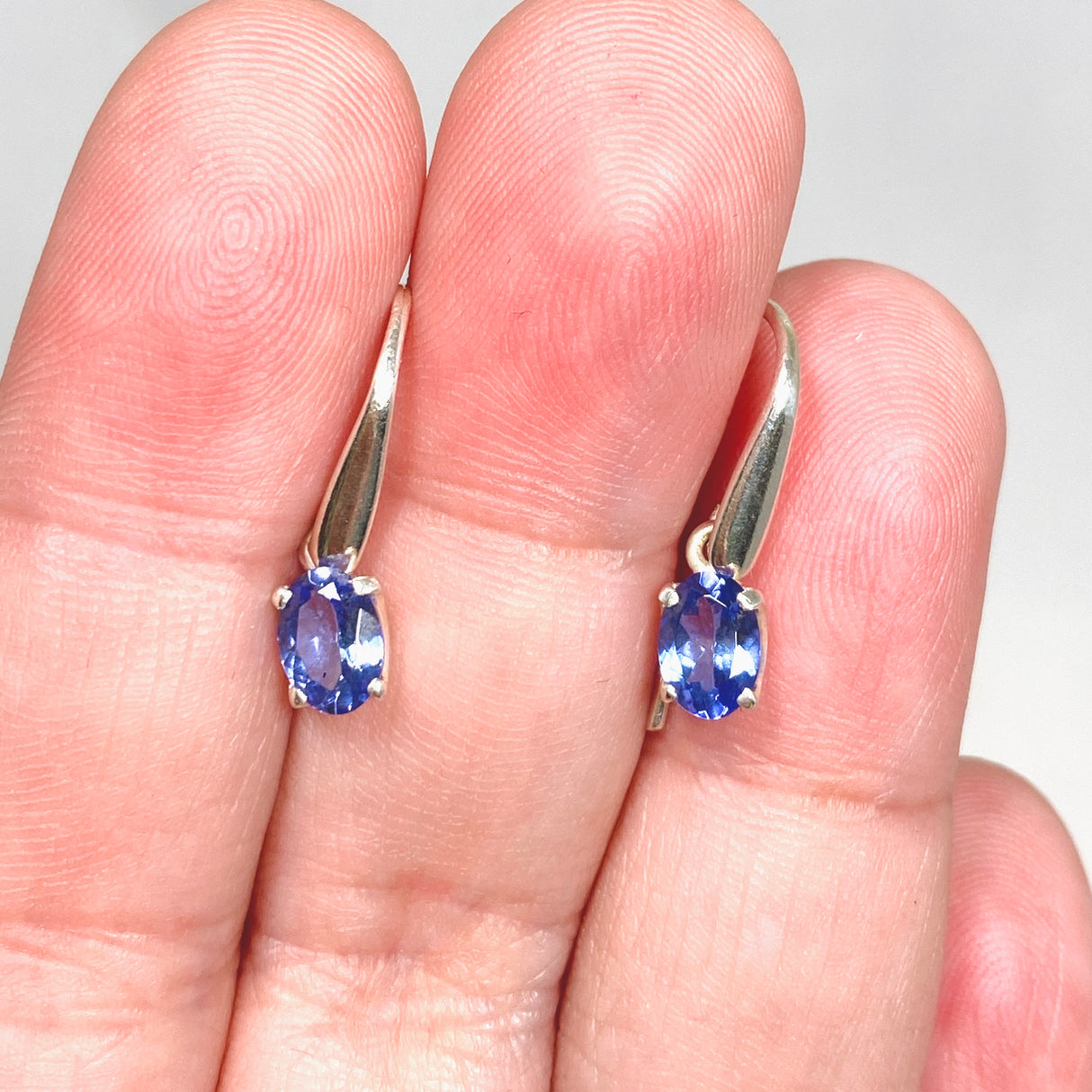 Tanzanite Oval Faceted Earrings PEGJ179