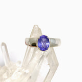 Tanzanite Oval Faceted Ring Size 8 PRGJ1017
