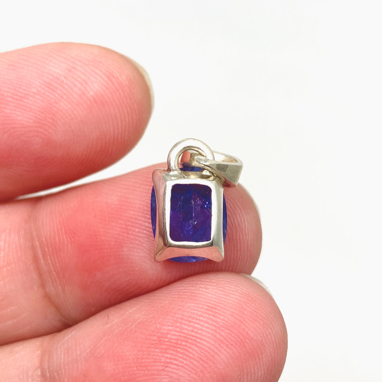 Tanzanite Rectangular Checkerboard Faceted Pendant PPGJ788