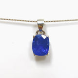 Tanzanite Rectangular Checkerboard Faceted Pendant PPGJ788