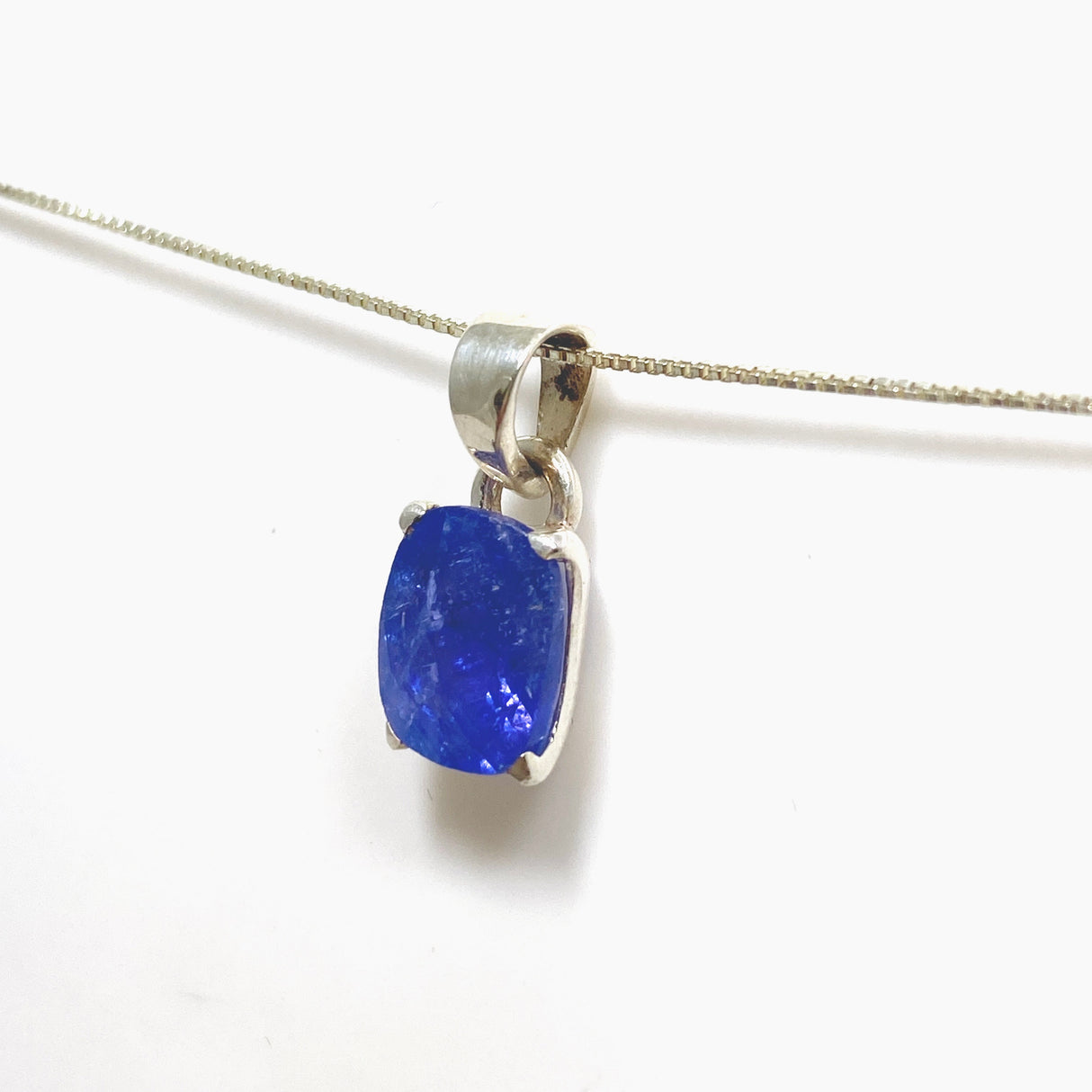 Tanzanite Rectangular Checkerboard Faceted Pendant PPGJ788