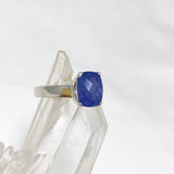 Tanzanite Rectangular Checkerboard Faceted Ring Size 6.5 PRGJ511