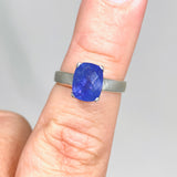 Tanzanite Rectangular Checkerboard Faceted Ring Size 6.5 PRGJ511