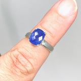 Tanzanite Rectangular Checkerboard Faceted Ring Size 6.5 PRGJ511