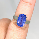 Tanzanite Rectangular Faceted Ring Size 10 PRGJ510