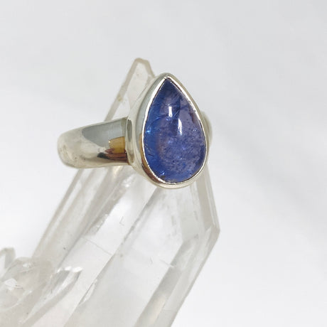 Tanzanite Teardrop Cabochon Ring Size 7.5 PRGJ514