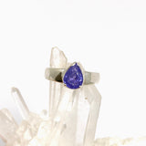 Tanzanite Teardrop Faceted Ring Size 8.5 PRGJ1023