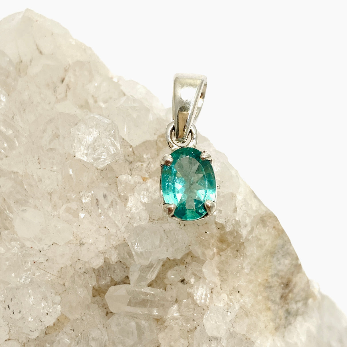 Teal Apatite Oval Faceted Pendant PPGJ901