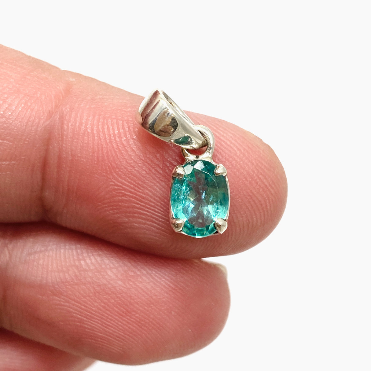 Teal Apatite Oval Faceted Pendant PPGJ901