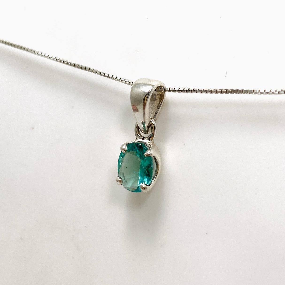 Teal Apatite Oval Faceted Pendant PPGJ901