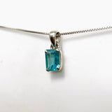 Teal Apatite Rectangular Faceted Pendant PPGJ903