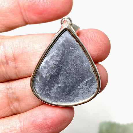 Terahertz (Silica) Raw Teardrop Pendant in a Hammered Setting KPGJ4537 - Nature's Magick