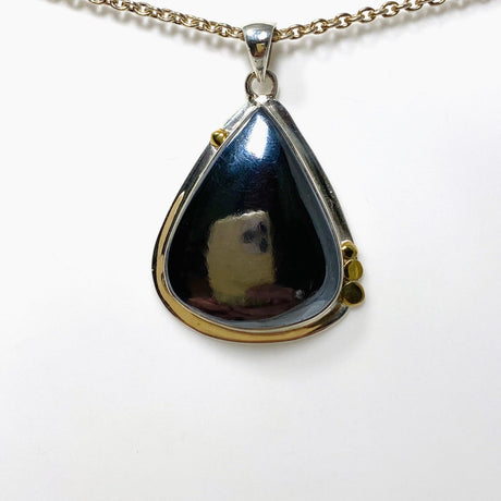 Terahertz (Silica) Teardrop Pendant with Brass Accents KPGJ4535 - Nature's Magick