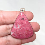 Thulite Teardrop Pendant in a Hammered Setting KPGJ4487 - Nature's Magick