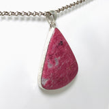 Thulite Teardrop Pendant in a Hammered Setting KPGJ4487 - Nature's Magick