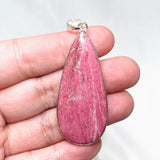 Thulite Teardrop Pendant in a Hammered Setting KPGJ4488 - Nature's Magick