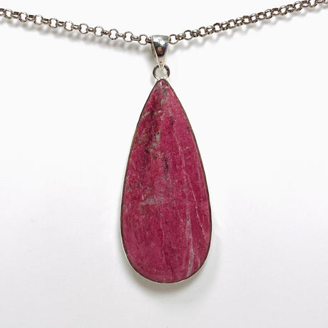 Thulite Teardrop Pendant in a Hammered Setting KPGJ4488 - Nature's Magick