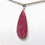 Thulite Teardrop Pendant in a Hammered Setting KPGJ4488 - Nature's Magick