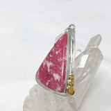 Thulite Triangle Pendant in a Decorative Setting KPGJ4491 - Nature's Magick