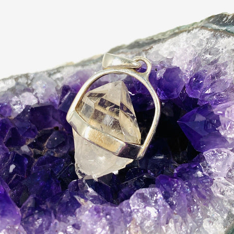 Tibetan Quartz double terminated crystal pendant PPGJ466 - Nature's Magick