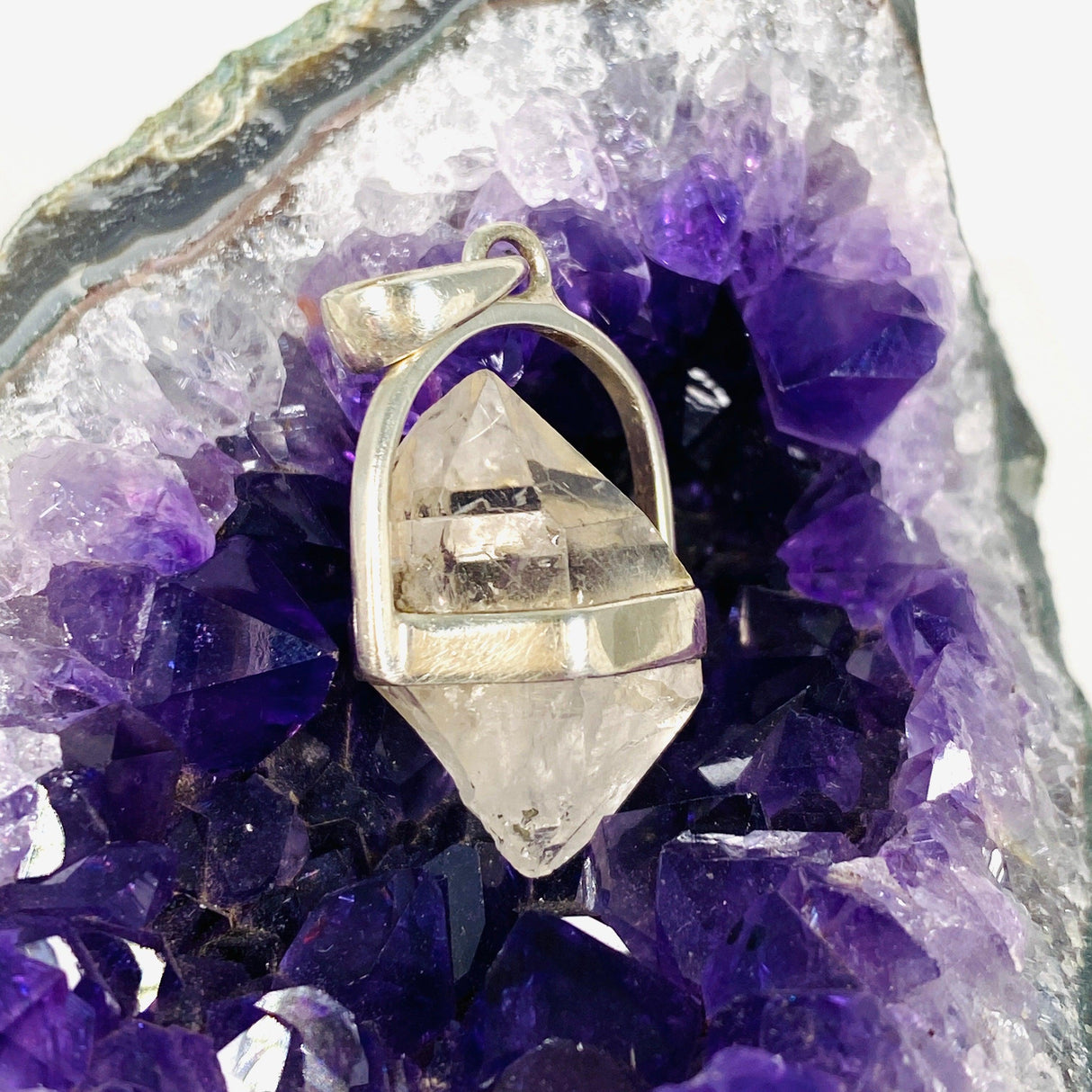 Tibetan Quartz double terminated crystal pendant PPGJ466 - Nature's Magick