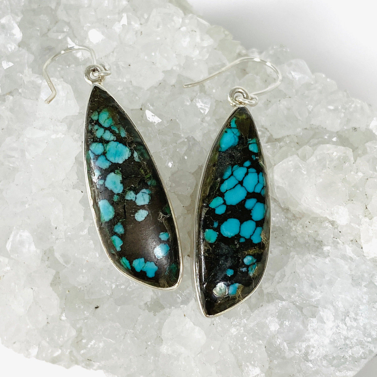 Tibetan Turquoise Drop Earrings KEGJ1431 - Nature's Magick