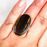 Tiger Iron Oval Beaten Band Ring s.10 KRGJ3063 - Nature's Magick