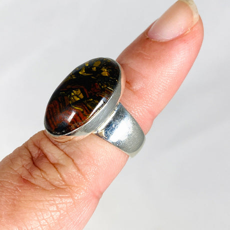 Tiger Iron Oval Ring s.7 KRGJ3056 - Nature's Magick