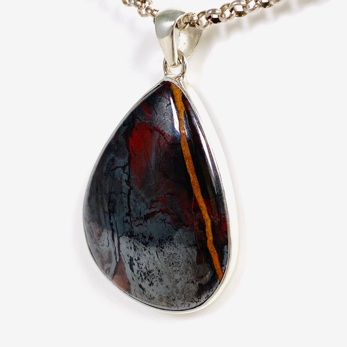 Tiger Iron Teardrop Pendant KPGJ4061 - Nature's Magick