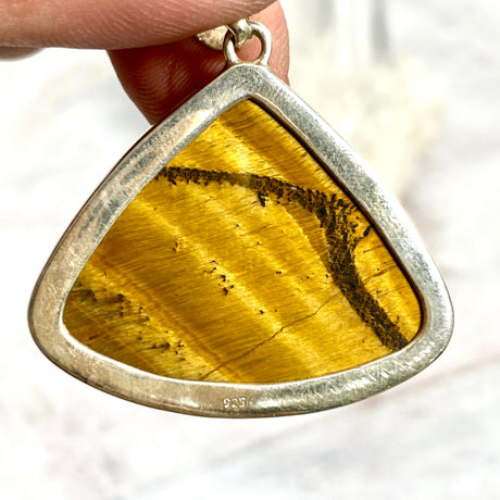 Tiger's eye pattern teardrop pendant KPGJ2026 - Nature's Magick