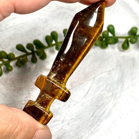 Tiger's eye sword carving BTEYK - Nature's Magick